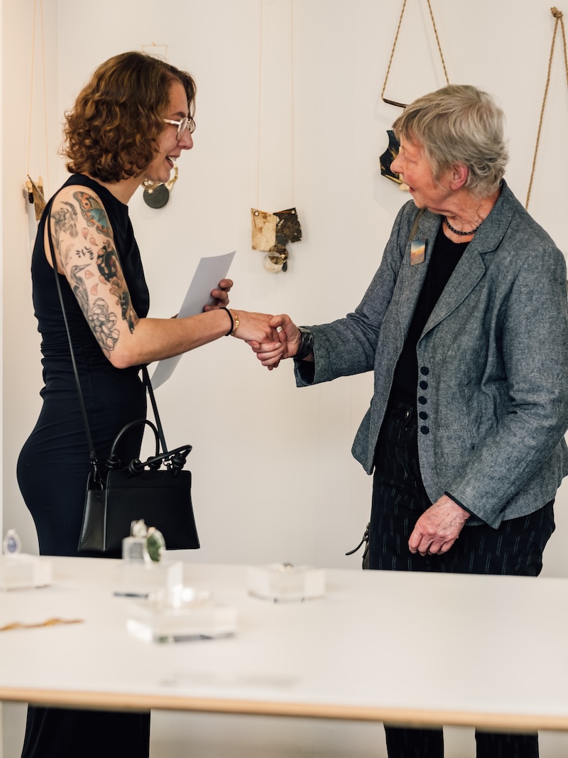 Dr Lynne Bartlett with winner Celine Munisso