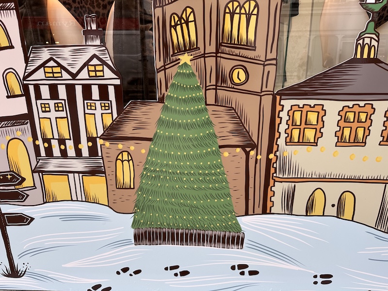 Designed by Alana Bailey, BA Illustration Loncherie in Downing Street in Farnham