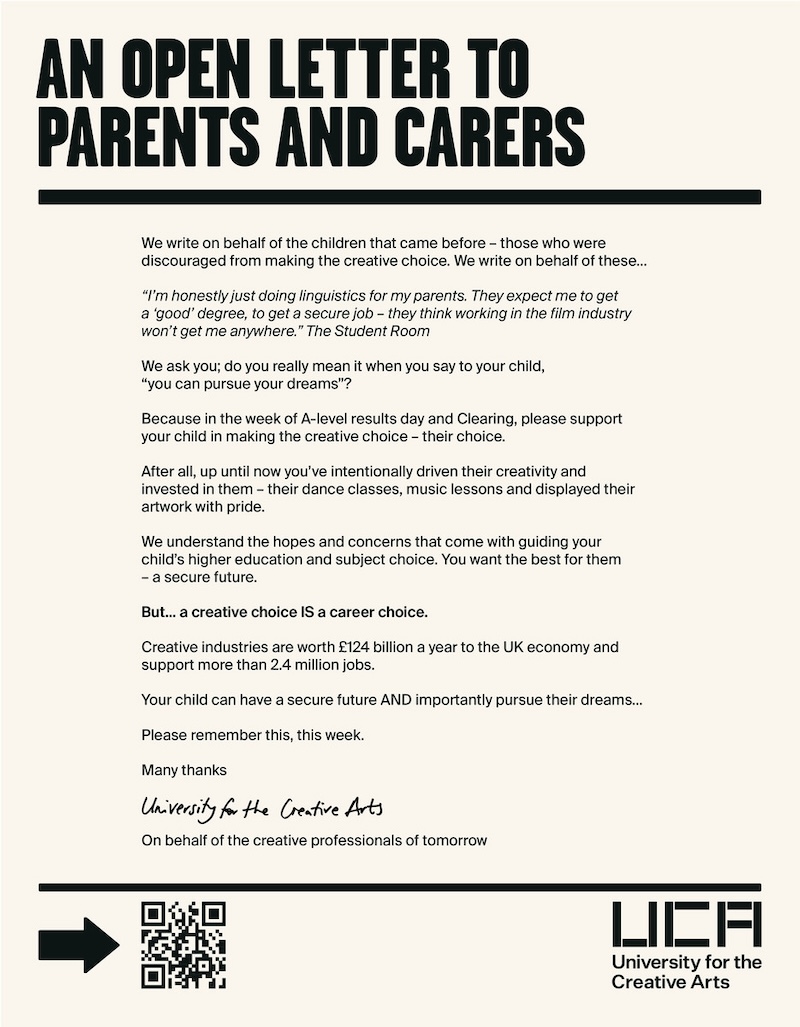 'Open letter to parents and carers'
