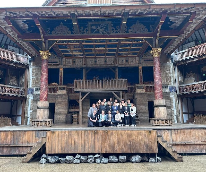 Performing arts students at Shakespeare's Globe in London