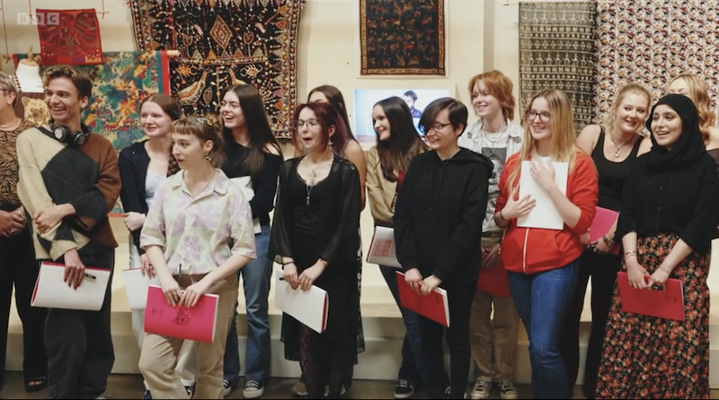 Pupils from Fort Pitt School shocked at Dame Zandra Rhodes surprise appearance on BBC's The One Show copy