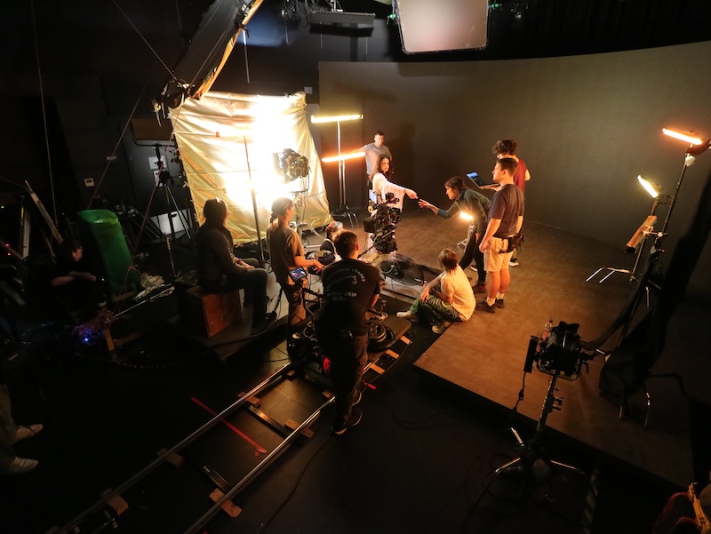 Filming at UCA's VP studio